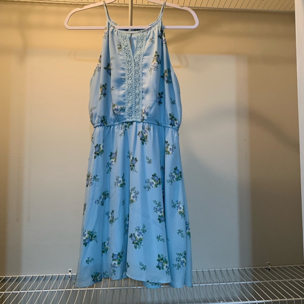 Miami Blue Floral Mini Dress